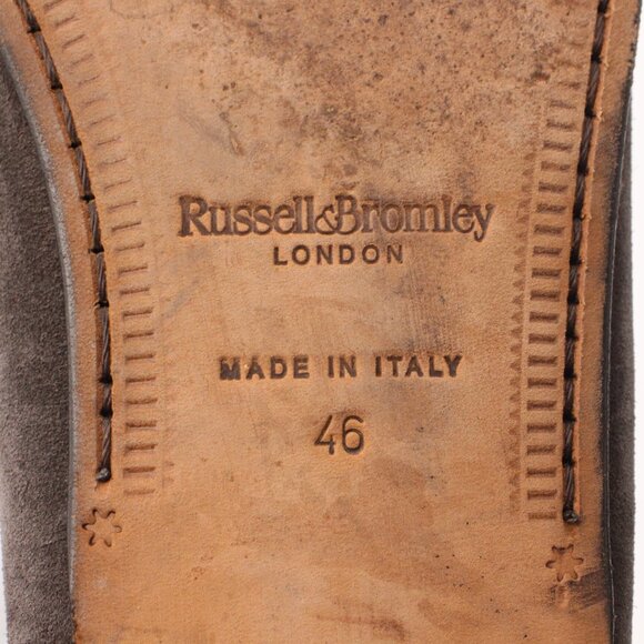 Russell & Bromley Men\'s EU 46 Grey Suede Silver Bit Slip On Shoes Loafers main image 5